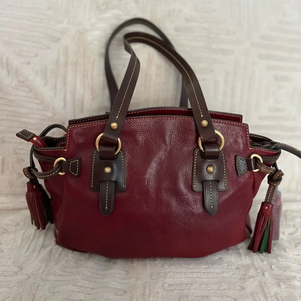 Dooney & Bourke Burgundy Satchel - Picture 2 of 4